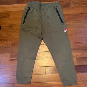 Reebok Olive Green Joggers with Black Details